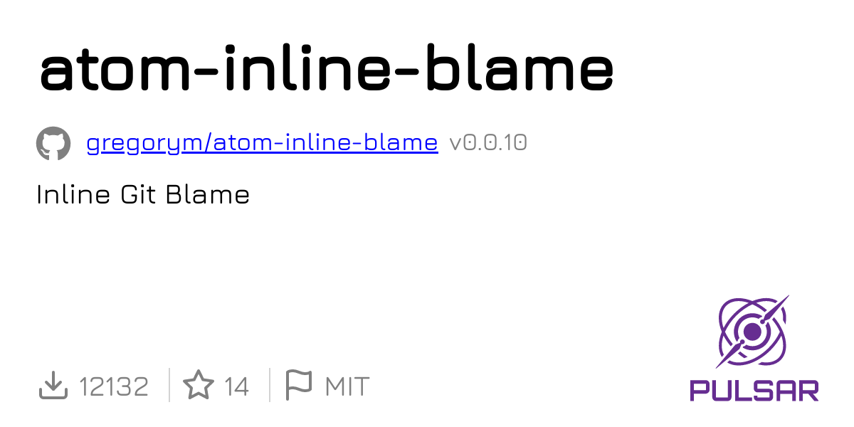 Atom inline blame