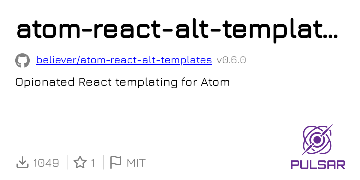 atom react alt templates
