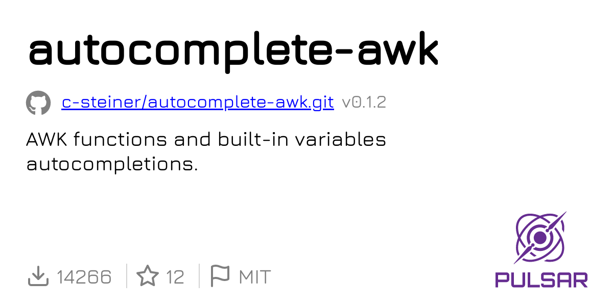 Autocomplete awk