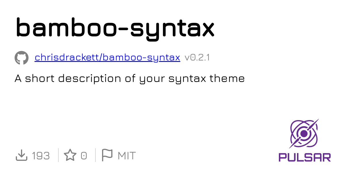 Bamboo syntax