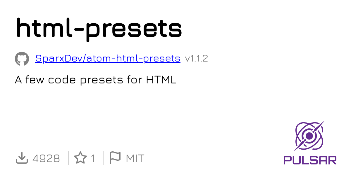 html-presets