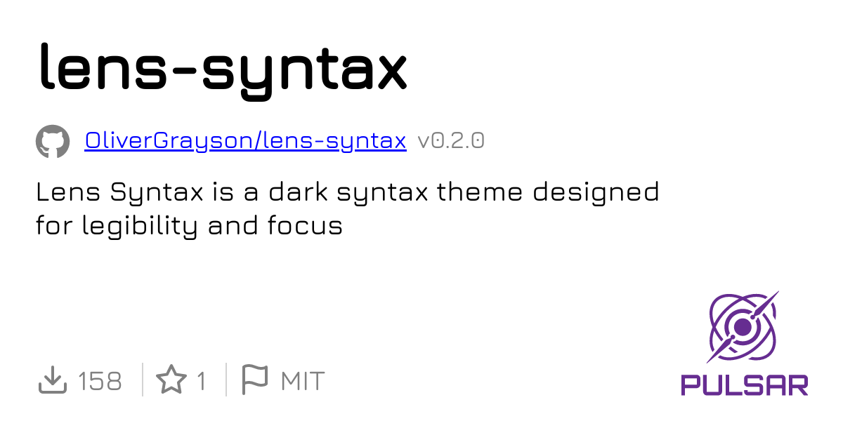Lens syntax