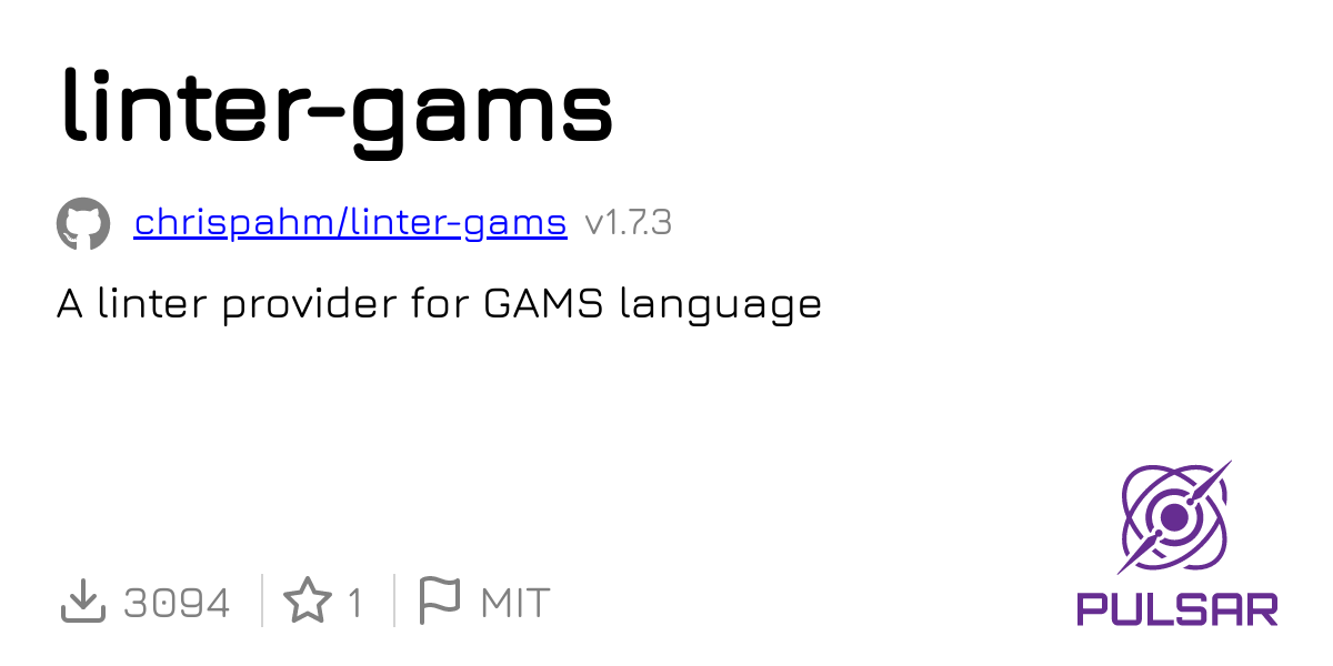 linter-gams