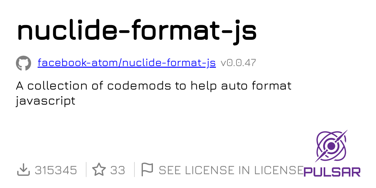 Nuclide format js