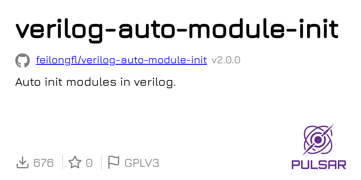 Verilog auto module init